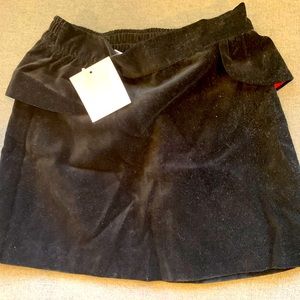 Janie & Jack Girls black velvet skirt